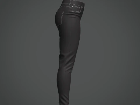 Women Jeans 3D Model