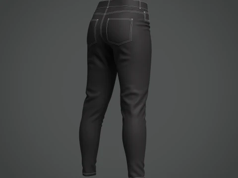 Women Jeans 3D Model