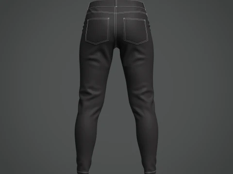 Women Jeans 3D Model