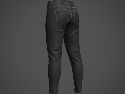 Women Jeans Model 3D