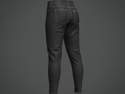 Women Jeans 3D Model