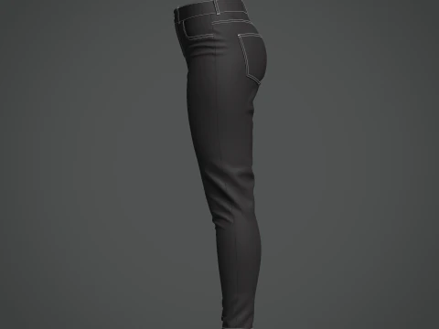 Women Jeans 3D Model
