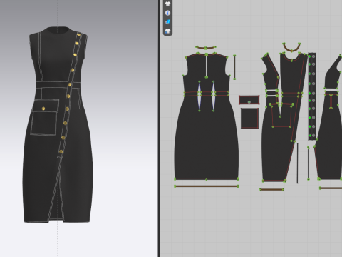 Female Denimsuit 3D Модель