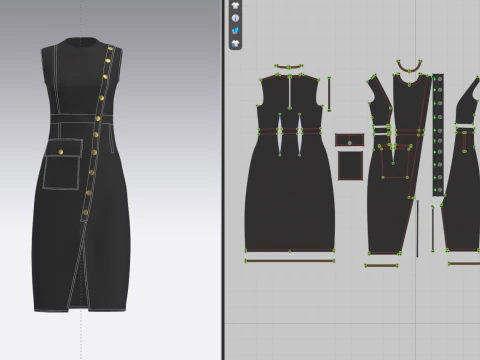 Female Denimsuit 3D Model