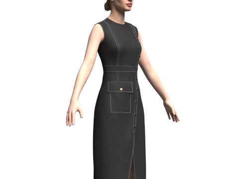 Female Denimsuit 3D Модель