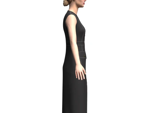 Female Denimsuit 3D Model