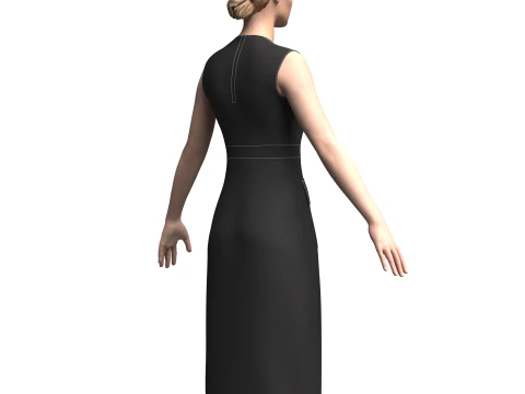 Female Denimsuit 3D Model