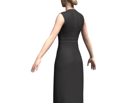 Female Denimsuit 3D Model