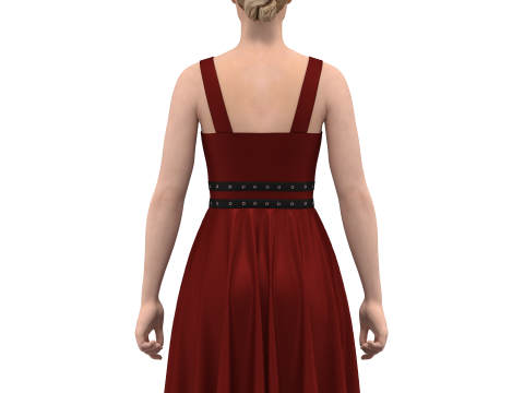 Women Gotic Pank Dress Modelo 3D