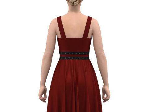 Women Gotic Pank Dress 3D Model