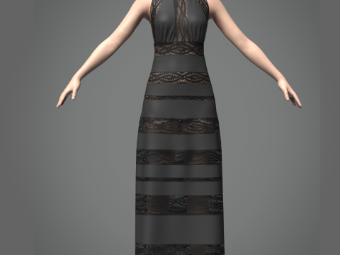 Long Dress 3Dモデル