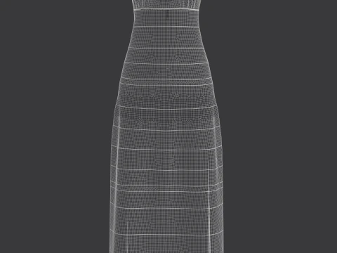 Vestido longo Modelo 3D