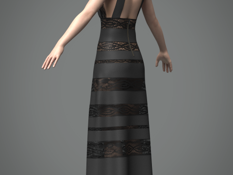 Long Dress Modèle 3D