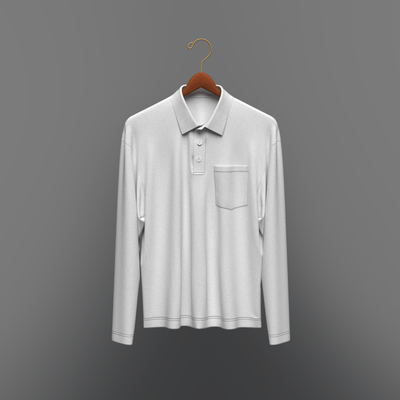 Men Oversized Polo On Hanger 3D Модель .c4d .max .obj .3ds .fbx .stl .blend