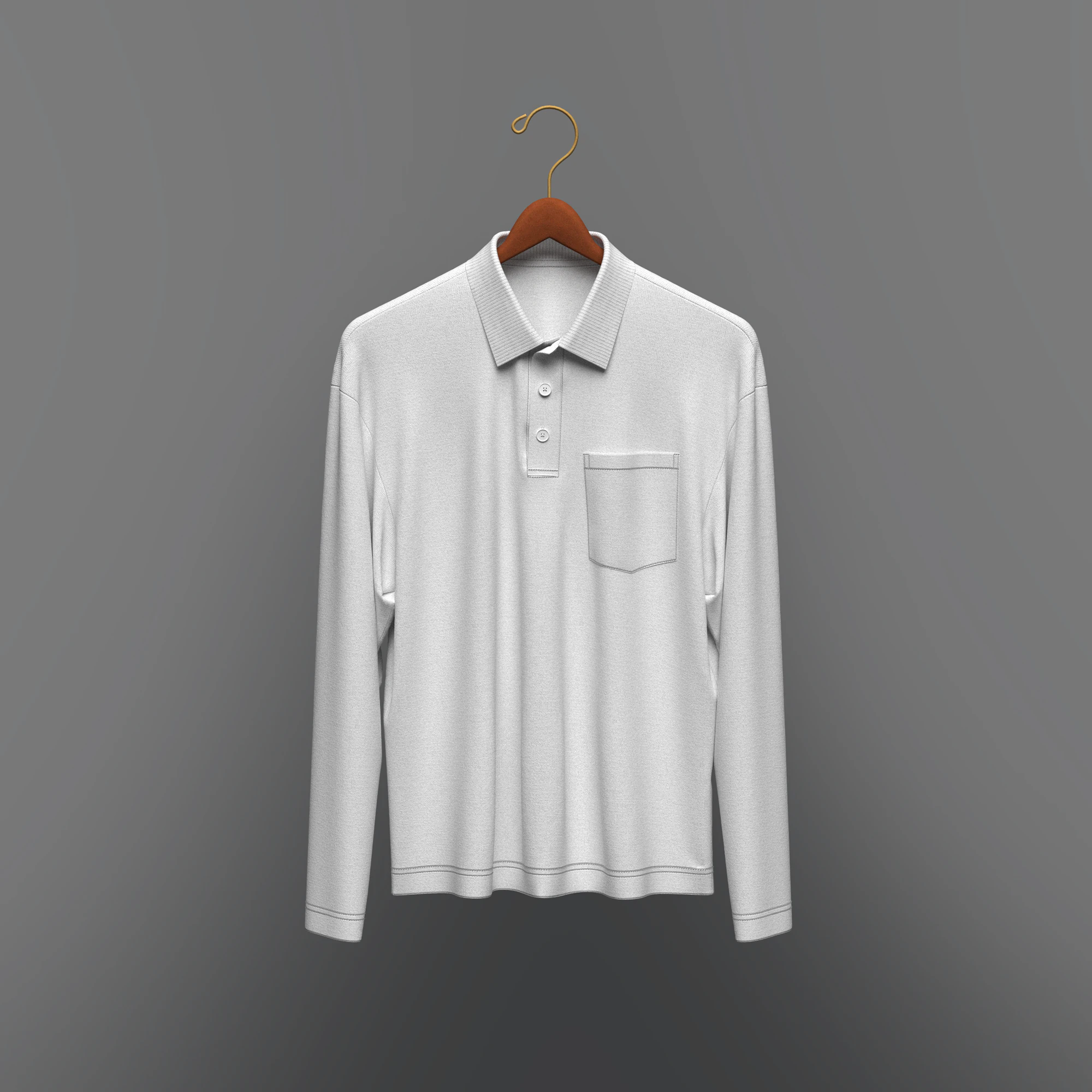 Men Oversized Polo On Hanger 3D Model .c4d .max .obj .3ds .fbx .stl .blend