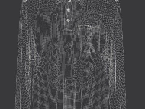 Men Oversized Polo On Hanger 3D Модель