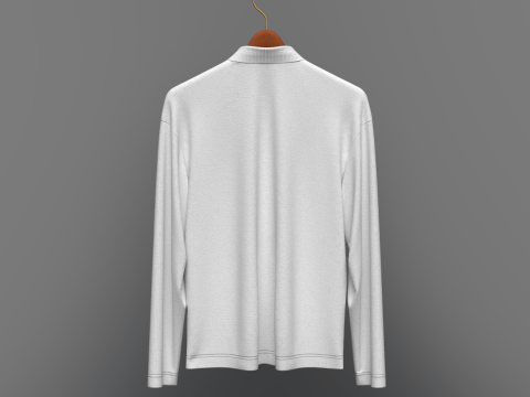 Men Oversized Polo On Hanger 3D Модель