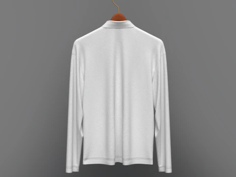 Men Oversized Polo On Hanger 3D Model
