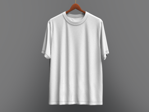 Men Regular Fit T-Shirt On Hanger 3D 모델