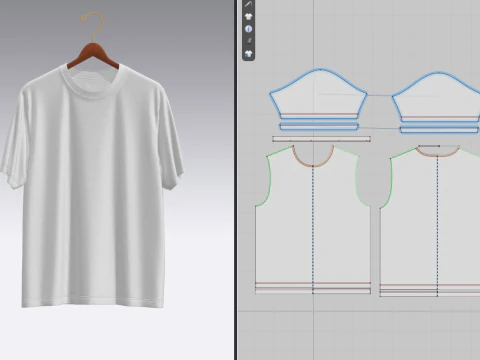 Men Regular Fit T-Shirt On Hanger 3D Model