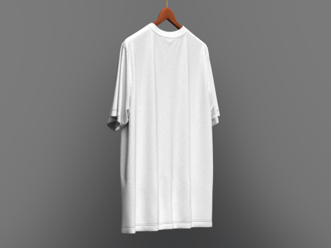 Men Regular Fit T-Shirt On Hanger 3D Model