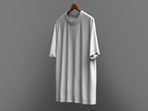 Men Regular Fit T-Shirt On Hanger 3D Model