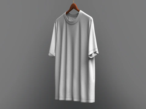 Men Regular Fit T-Shirt On Hanger 3D Model