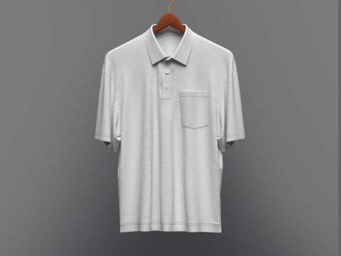 Men Oversized Polo On Hanger 3D 모델