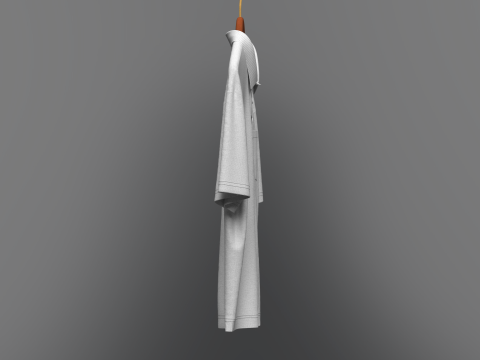 Men Oversized Polo On Hanger 3D Модель