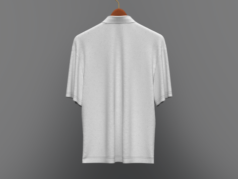 Men Oversized Polo On Hanger 3D Модель