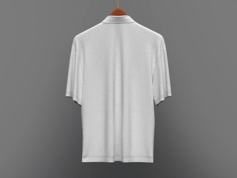 Men Oversized Polo On Hanger 3D Model
