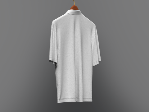 Men Oversized Polo On Hanger 3D Модель