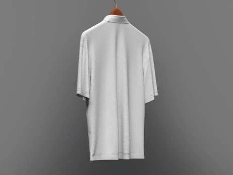 Men Oversized Polo On Hanger 3D Model