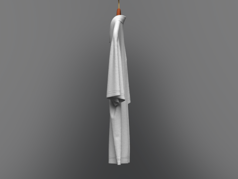 Men Oversized Polo On Hanger 3D Модель