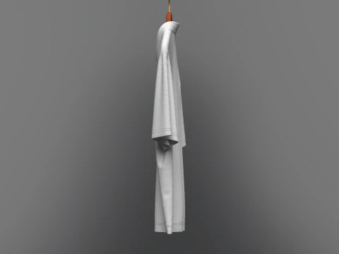 Men Oversized Polo On Hanger 3D Model