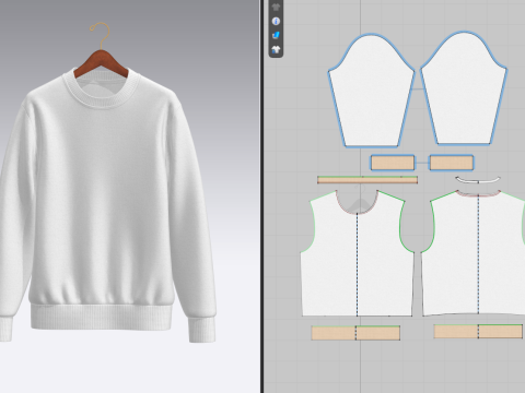 Men Sweatshirt On Hanger 3D मॉडल