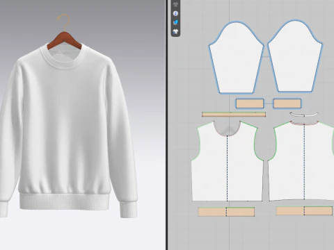 Men Sweatshirt On Hanger 3D Model