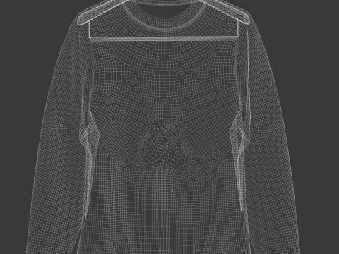 Men Sweatshirt On Hanger 3D Model
