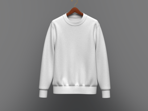 Men Sweatshirt On Hanger 3D मॉडल