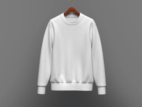 Men Sweatshirt On Hanger 3D Model