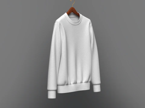 Men Sweatshirt On Hanger 3D Model