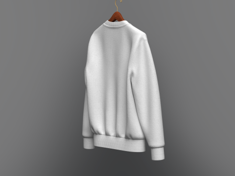 Men Sweatshirt On Hanger 3D मॉडल