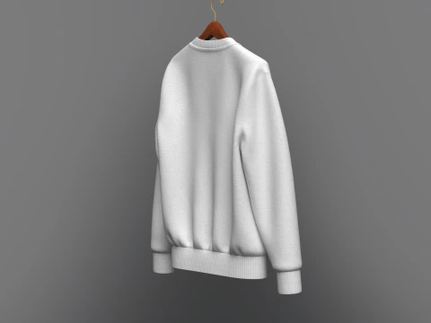 Men Sweatshirt On Hanger 3D Model