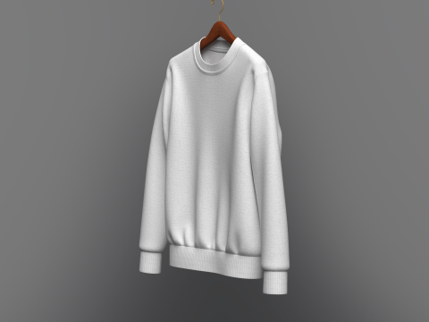 Men Sweatshirt On Hanger 3D मॉडल