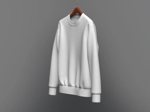 Men Sweatshirt On Hanger 3D Model