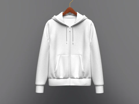 メンズ フロント ジップ パーカー ハンガー 3Dモデル