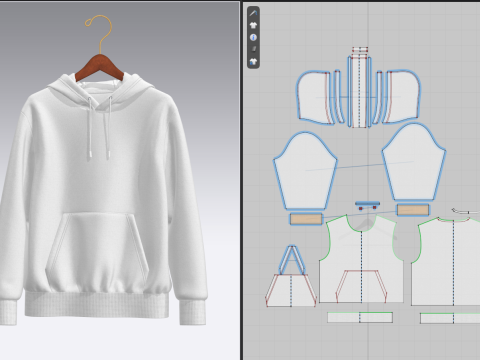 Hoodie On Hanger 3D 모델