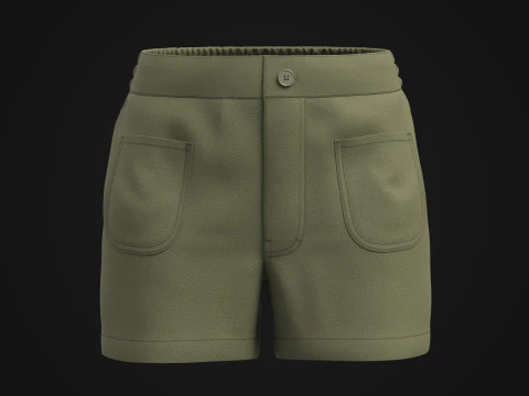 女性のショートパンツ 3Dモデル