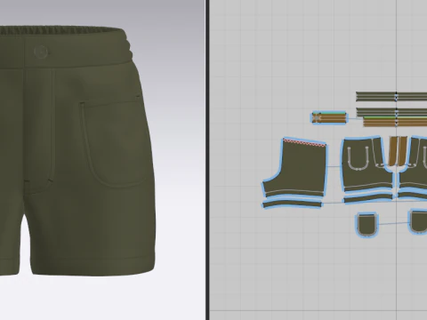 Women Shorts 3D Model