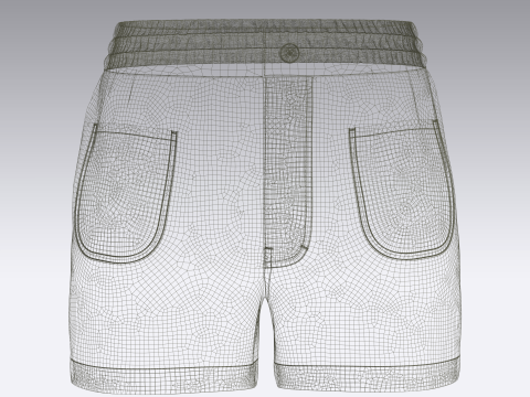 Women Shorts Modèle 3D